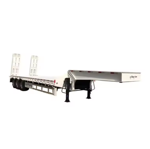 Remolque de plataforma baja hidráulica de 3, 4 y 5 ejes para trabajo pesado, de 1-2 toneladas, con cuello de cisne, 12.5x2.5x1.5m, Shandong Fengniao - Product Image 6