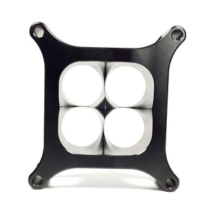 Espaciador de carburador de aluminio T6 negro personalizado OEM CNC para Puerto cuadrado de 4 orificios - Product Image 5
