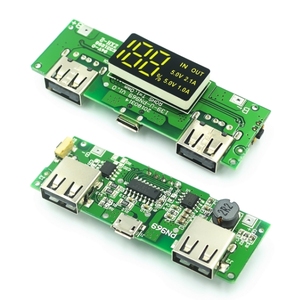 Módulo de Carga Digital para Batería de Litio 18650, 5V2.4A 2A 1A, Salida USB Dual con Pantalla, Módulo Boost - Product Image 1