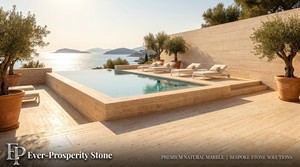 Losas de Mármol Travertino Beige Romano Natural, Pulido, Moderno, Impermeable, para Paredes Interiores, Pisos, Encimeras, Hoteles y Villas - Product Image 5