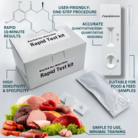 Kit de bandelettes de test Zearalenone pour dépistage rapide des résidus de mycotoxines dans le maïs, les céréales, les aliments pour animaux et l'inspection de la sécurité alimentaire CE/ISO/ROHS