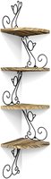 Esquina flotante de 4 niveles con forma de gato, almacenamiento decorativo, estante flotante de madera, estantes de pared para gatos
