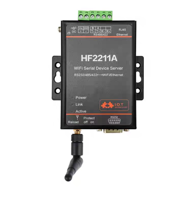 HF2211A Industrial Modbus Serial RS232 RS485 RS422 WiFi Ethernet Converter 4M Flash Connector Communication Networking Product