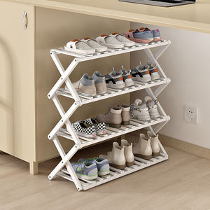 Zapatero Plegable de Varias Capas, Color Blanco Marfil, Independiente, Solución de Almacenamiento que Ahorra Espacio para Uso en la Entrada del Hogar - Product Image 1