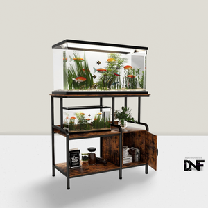 <span class=keywords><strong>ตู้</strong></span>ปลาสี่เหลี่ยมทรงแข็งแรงทนทาน สีดำ สแตนเลส สำหรับบ้าน/สำนักงาน พร้อมช่องเสียบปลั๊กไฟและ<span class=keywords><strong>ตู้</strong></span>เก็บของ สำหรับเต่าและสัตว์เลื้อยคลาน - Product Image 1