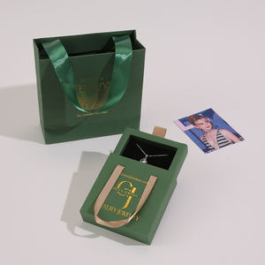 Custom Logo Luxury Drawer Ring Jewelry Box with Bag <b>Set</b> Paper Necklace Earring Gift Storage Box Jewelry Box - Product Image 4