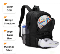 Sac à dos de sport en nylon avec compartiment séparé pour chaussures, crochet de suspension, fermeture éclair métallique ultra-légère, sac de basketball spacieux