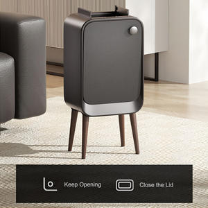 Cubo de Basura de Cocina de Acero Inoxidable Cepillado de 20L (5.2 Gal) con Sensor de Movimiento, Gran Capacidad, con Patas de Madera para Uso en el Hogar y la Oficina - Product Image 3