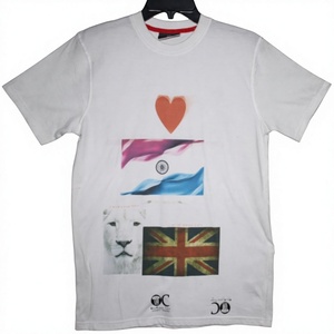 Vente directe usine Tirupur T-shirt unisexe à col rond imprimé en tissu popeline de flanelle batik, à motifs écossais, à perles, à trous, gothique et numérique - Product Image 2