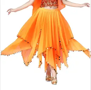 Hot Sale Classic Bollywood belly dance performance Sequined chiffon skirt