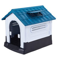 Cage de chenil extérieure en plastique résistant aux intempéries abri pour animaux de compagnie maison de luxe pour grand chien grande maison maison pour chien de compagnie