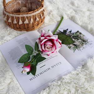 Rosa <span class=keywords><strong>de</strong></span> Terciopelo, Flor Artificial, Rosa <span class=keywords><strong>de</strong></span> <span class=keywords><strong>Esquina</strong></span>, Decoración para el Hogar y Restaurantes, Materiales Florales <span class=keywords><strong>de</strong></span> Seda, Fabricante Directo, Ramo <span class=keywords><strong>de</strong></span> Mano - Product Image 4