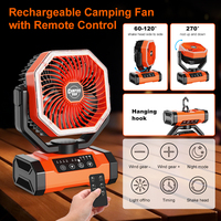 Ventilador de Camping Recargable OEM/ODM de 16000 mAh con Luz Nocturna y Función de Banco de Energía