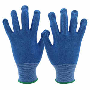 SONICE Guantes de trabajo de punto de algodón con puntos de PVC anticorte de alta calidad Protección de manos recubierta de Palma antideslizante - Product Image 4