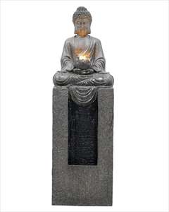 <span class=keywords><strong>Fontaine</strong></span> de <span class=keywords><strong>jardin</strong></span> <span class=keywords><strong>zen</strong></span> Bouddha en résine avec lumières LED, design étanche - Product Image 5