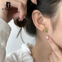 ICEBELA Elegante Luxus Kubikzirkonia Blumen-Ohrringe 2026 Neuerscheinung 925 Sterling Silber Party Hochzeit Ohrstecker für Damen