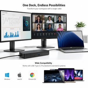 WD22TB4 Thunderbolt 4 ドッキングステーション（ノートパソコン＆デスクトップ用）、USBハブ、180w電源アダプター（<span class=keywords><strong>Dell</strong></span>対応） - Product Image 4