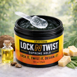 Gel Coiffant Extrême Tenue Suprême Lock N Twist 10, 16, 64 oz pour Locs, Microlocs, Twists et Anti-frisottis, Personnalisable avec LOGO, Faible MOQ - Product Image 1