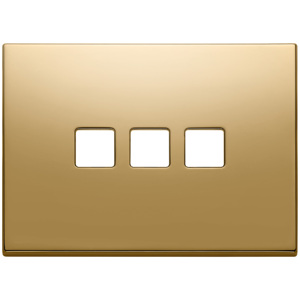 Gold <b>Wall</b> Switch <b>Plate</b> 3 Gang Flat Design 12.5x9.5cm - Product Image 1