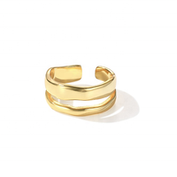 Anneau réglable en or, en argent massif, pour tous les jours, accessoires féminins
