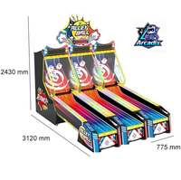 Machine de jeu d'arcade de bowling à billes pour 3 joueurs, à monnayeur, avec système de rédemption de tickets, pour salle de jeux familiale (FEC)