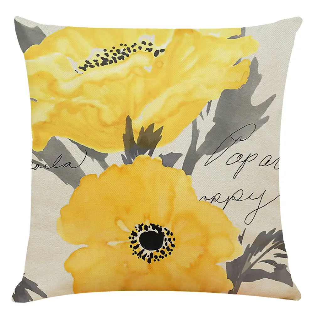 Pillow 16x24 bunga kuning persegi panjang tubuh sarung bantal