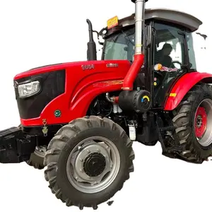 Düşük fiyat Wannian kırmızı 1604 tekerlekli traktör 160Hp yüksek beygir gücü dört tekerlekli YTO motor
