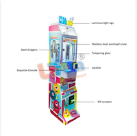 Machine à griffes d'arcade LiFun Mega Mini avec accepteur de billets, casier à prix, certifiée CE, logo personnalisé, pour attraper les peluches et les cadeaux