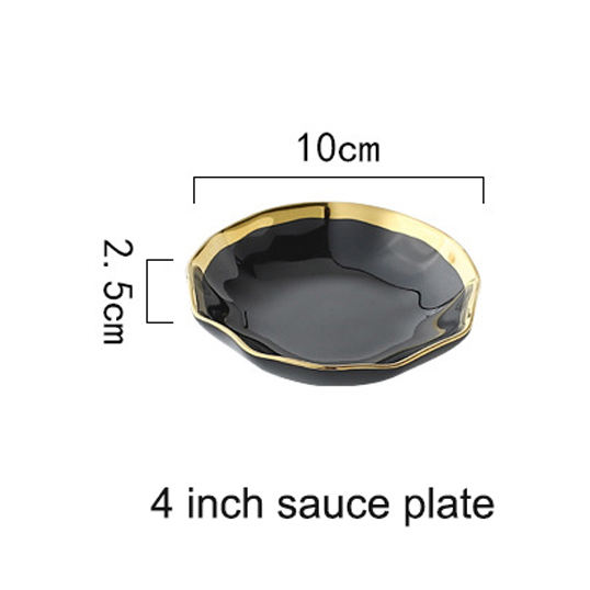 4" black saucer