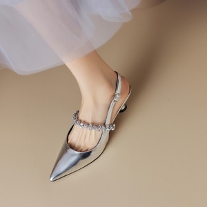 Sandalias de Verano para Mujer, Modernas, Sexys, Brillantes, de PU, con Punta Descubierta, Tacón Súper Alto, Estilo Romano, para Discoteca - Product Image 1