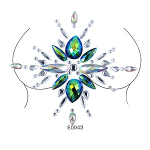 ELITES pecho joyas tatuaje Rhinestone pecho pegatina tatuaje temporal brillo pecho cuerpo gemas tatuaje pegatina - Product Image 5