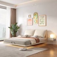 Lit suspendu Offre Spéciale 2023 Nouveau lit double design en tissu Hi-Tech Ensemble de lit confort 1.8m Ensemble de lit king moderne de luxe simple et léger