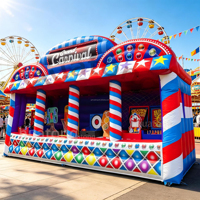 Stand de jeu gonflable 4-en-1 commercial pour festivals et événements extérieurs avec souffleur