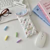 Gesteppte Baumwoll-Brillentasche - Tragbare Anti-Druck-Brillentasche für Mädchen - Portable Brillen-Aufbewahrungstasche