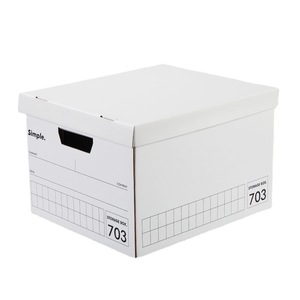 Simple <b>Storage</b> <b>Box</b> 703 Laminated Grid 20L-30L Office Organizer <b>Document</b> File <b>Box</b> Rectangle Dust Protection - Product Image 5