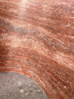 Panneaux de revêtement à jet d'encre de bonne qualité mcm Carreau mural extérieur flexible en pierre de travertin rouge pour décoration murale de villa