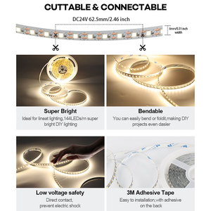 3000-6000K thay đổi màu sắc dẫn dải ánh sáng cơ thể đồng IP20 đánh giá cho Trần và nhà chiếu sáng - Product Image 3