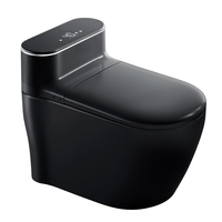 WC intelligent S1 moderne en céramique avec bidet intégré, chasse d'eau automatique, capteur de mouvement, siège chauffant et siphon en P allongé
