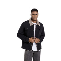 Blouson en jean pour homme, doublure polaire, style décontracté, streetwear, vintage, délavé, type trucker, collection automne-hiver 2026, vente en gros