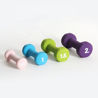 Haltères en néoprène antidérapants bon marché 1-10 kg, poids de main à prise souple codés par couleur, salle de sport à domicile, exercices pour femmes et hommes, haltères pour les bras, Pilates