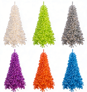 <span class=keywords><strong>Sapin</strong></span> de Noël artificiel de luxe épais et floqué, plusieurs couleurs disponibles, vente en gros directe usine 2026, pour intérieur/extérieur - Product Image 1