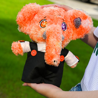 Fabrication sur mesure de jouets en peluche d'éléphant, vente en gros, éléphant en peluche super doux et confortable, poupée détachable pour la décoration de la maison