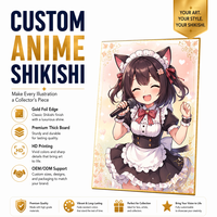 Papan Seni Anime Kartu Perdagangan Pokemon Kertas Kustom Shikishi Papan Tepi Emas Karakter Manga Dekorasi Dinding Hadiah