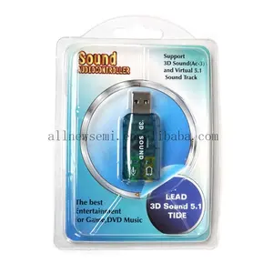 Sıcak satış CM108 yonga seti USB 2.0 3D ses ses kartı adaptörü sanal 5.1 CH ses parça