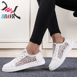 Dropshipping 2024, Zapatillas Deportivas Blancas de Malla para Mujer, Estilo Coreano, Transpirables, con Cordones, Versátiles, Nuevo Diseño, Casuales - Product Image 4