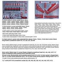 Set Perkakas Tangan Lengkap Hard Case 369 Pcs, Ukuran 1/4", 3/8", 1/2" untuk Garasi, Bengkel & Peralatan Industri OEM