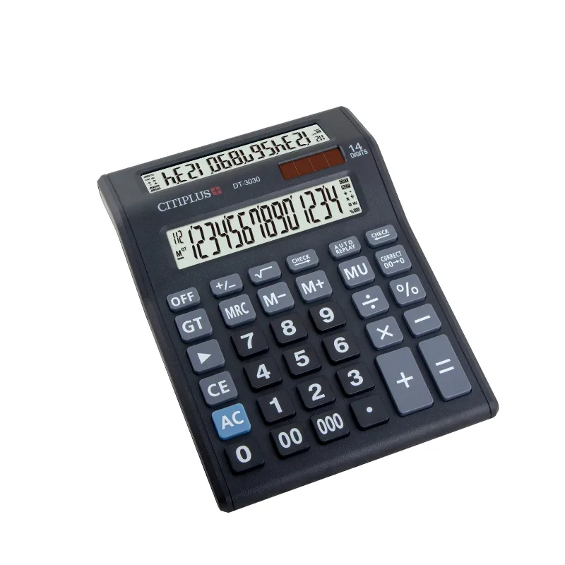 CITIPLUS DT-3030 Preço barato Calculadora de Tela Dupla com 14 Dígitos Verificar e Função Correta Suprimentos de Escritório Amostra