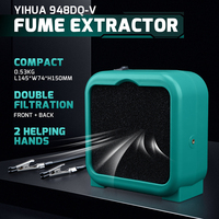 Extracteur de fumées de soudure YIHUA 948DQ-V avec pince flexible et système de double filtration
