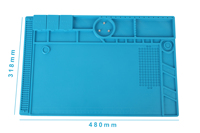 Tapis de protection pour microscope Hot Mat Kaisi 190 bleu, pour la protection de la base du microscope, pour les travaux de réparation