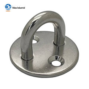 Anillo de Montaje en Pared de Grado Marino, Gancho para <span class=keywords><strong>Cuerda</strong></span> de Yoga, Placa de Anclaje AISI 304 316, Placa Redonda de Acero Inoxidable Altamente Pulido con Anillo - Product Image 1